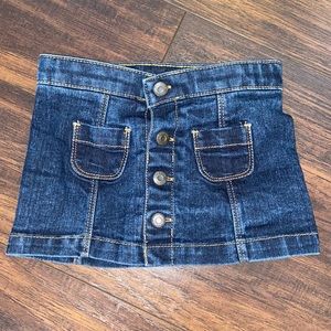 Denim toddler girl skort